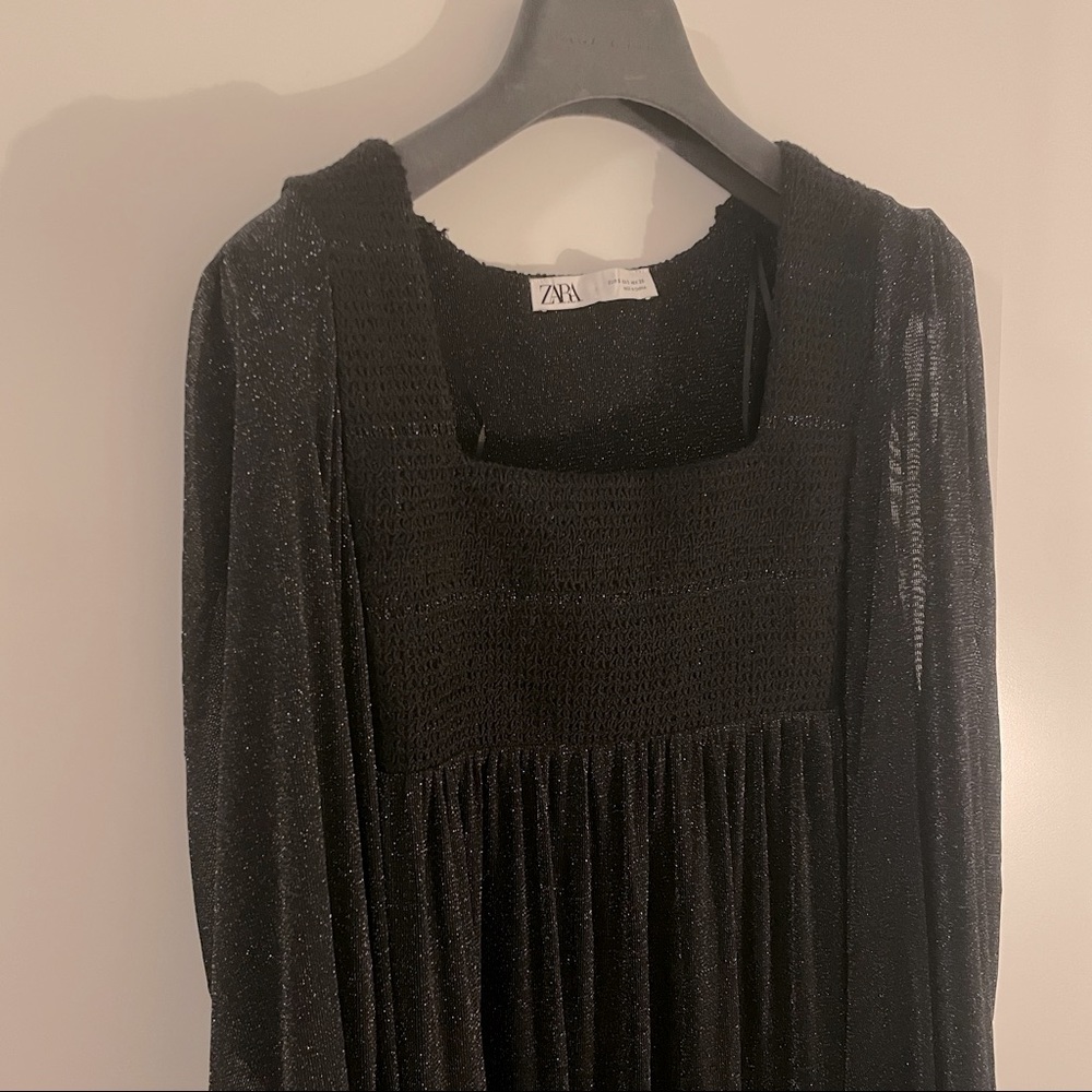 Zara glitter two layer long dress nwot